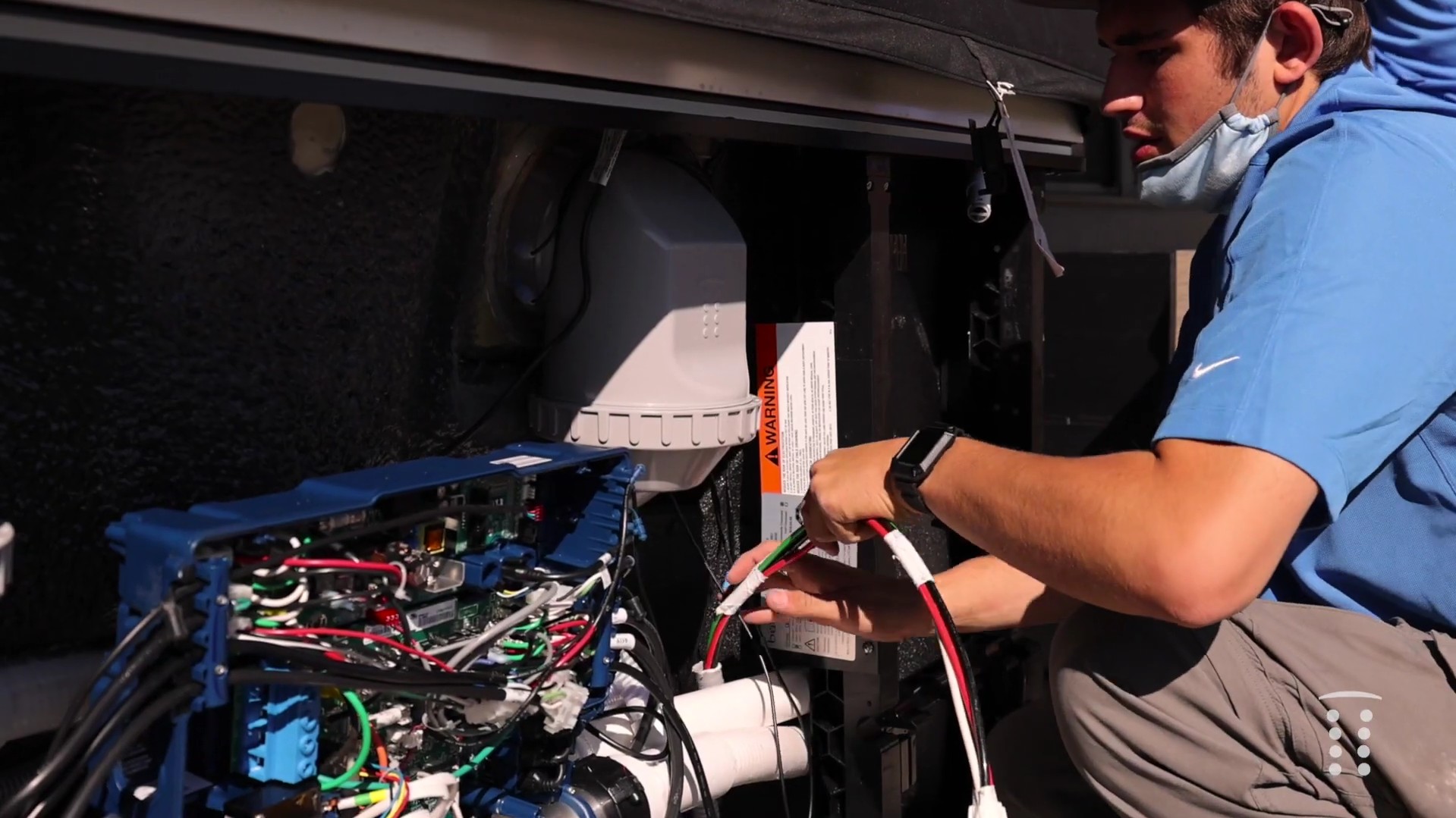 lauko spa laidu prijungimas terasoje prie namo